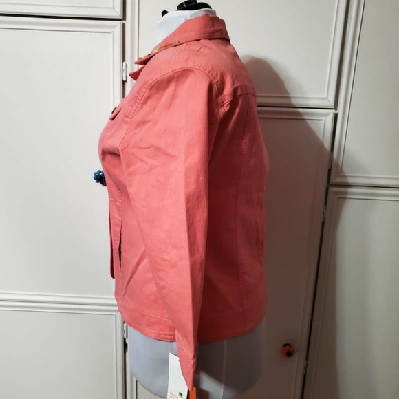 Hearts of Palm south beach coral denim jacket - Picture 3 of 7